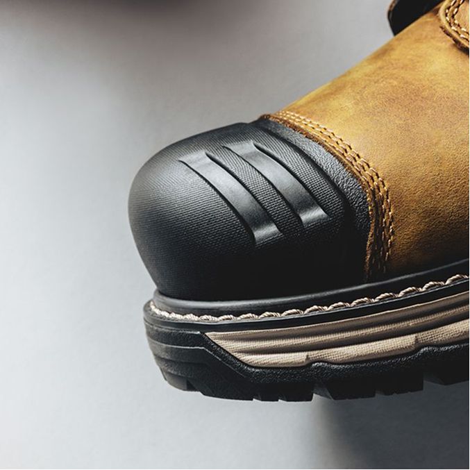 Close-up of shoe on the toe.