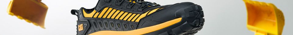 Chaussure Invader Mecha noire et jaune.