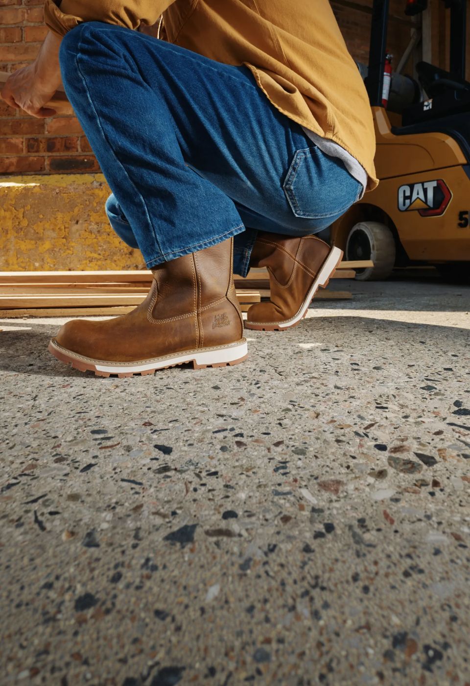 CAT Second Shift work boots.
