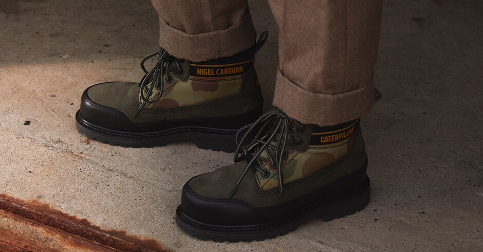 CAT Footwear X Nigel Cabourn Utah Boot Black Color