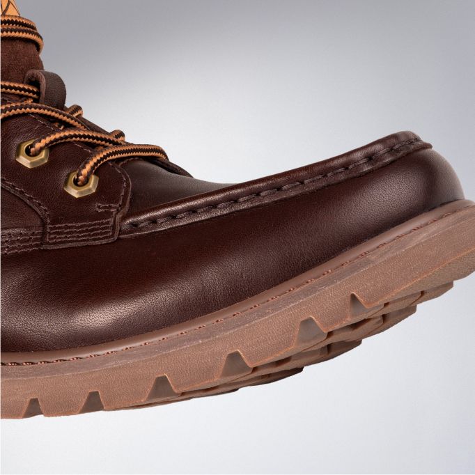 Close-up of boot toe.