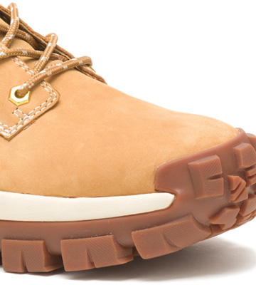 Closeup of boot toe.