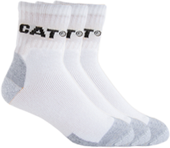 CAT All Season Work Quarter Sock 3-Pack