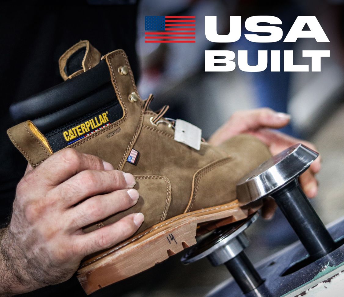 Boot being trimmed during manufacturing process.
