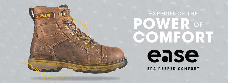 Mens Ease Shock Absorbant Work Boots Shoes Cat Footwear