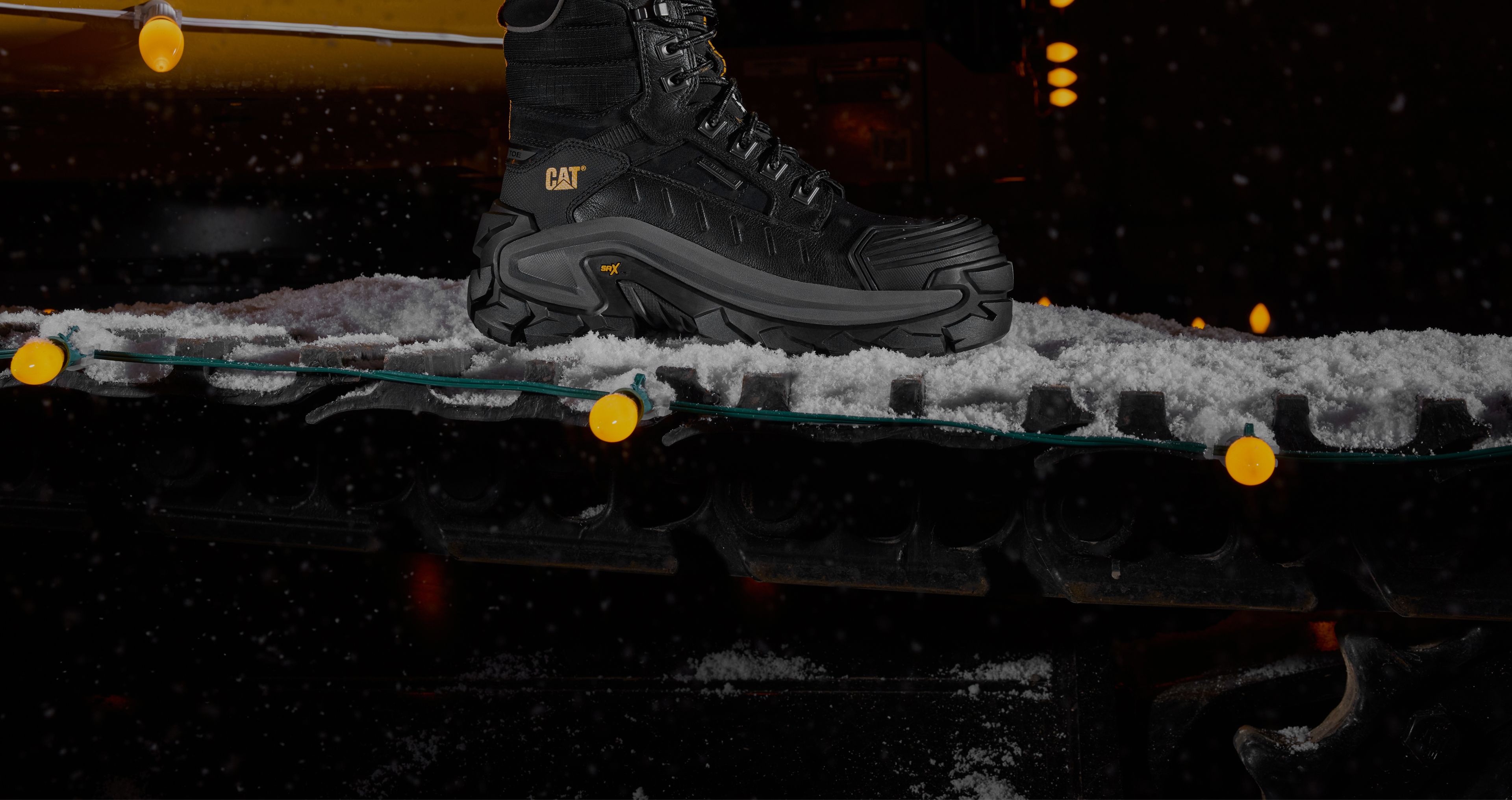 Climbing into the cab of a machine.