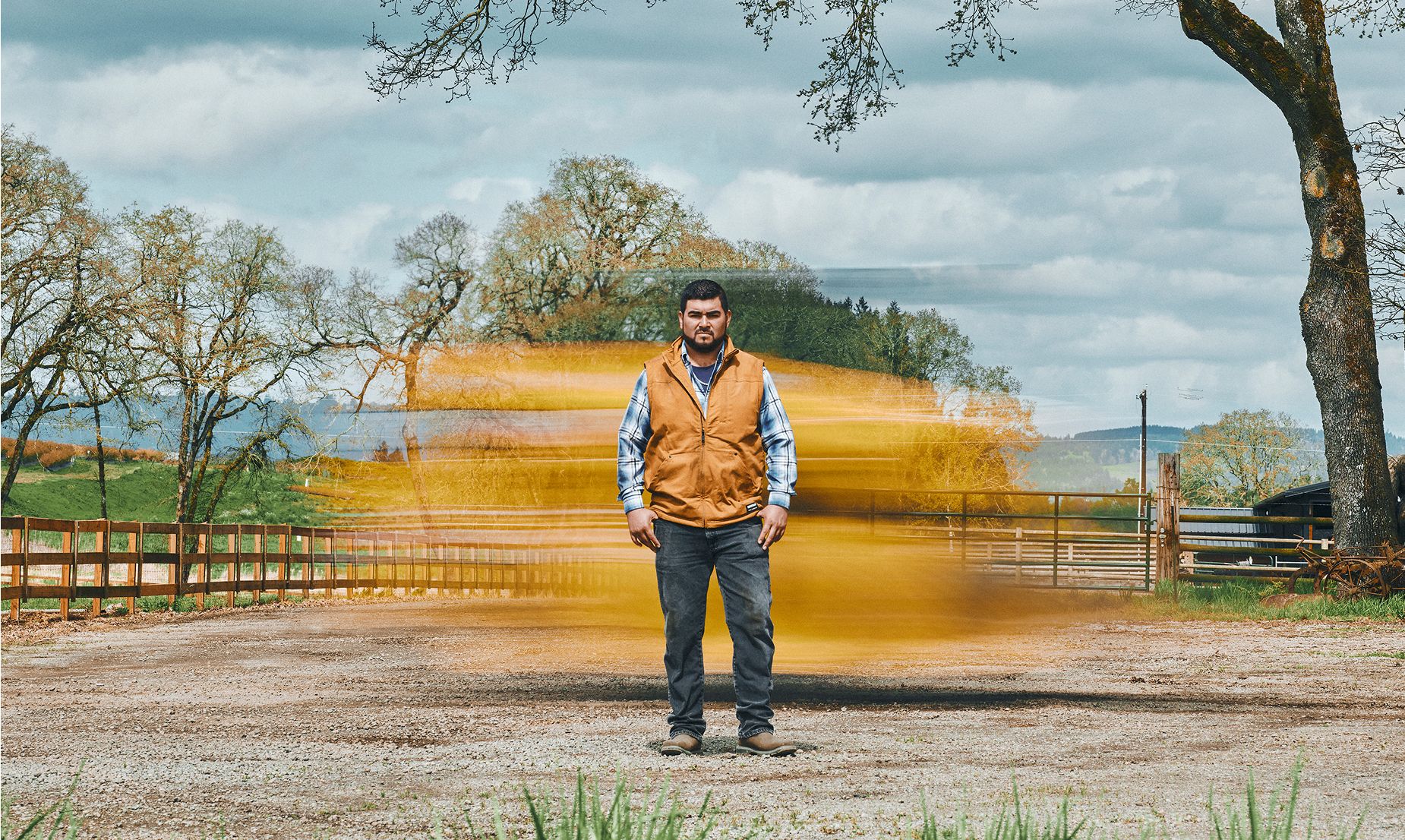 Standing in front of fast-moving CAT equipment