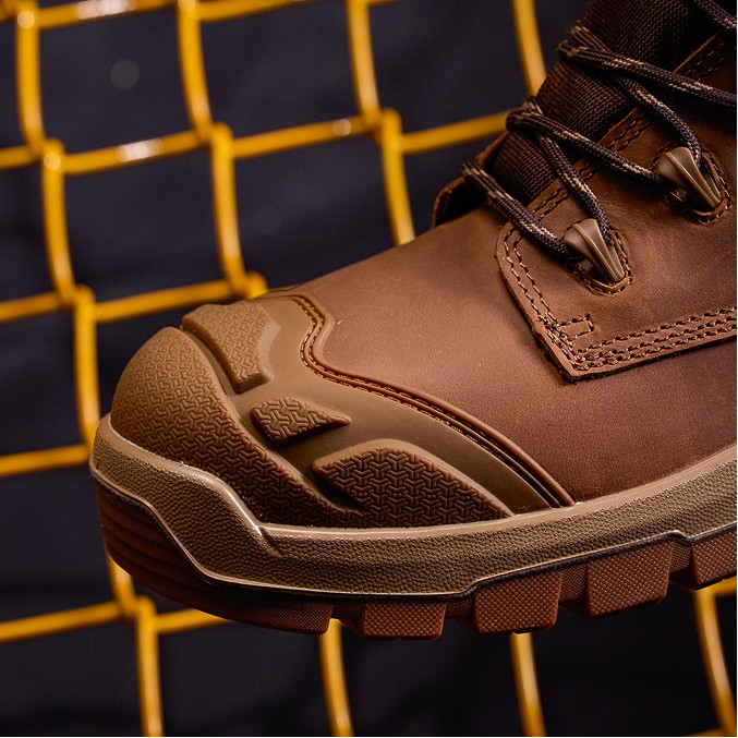 Close-up of shoes from the front.