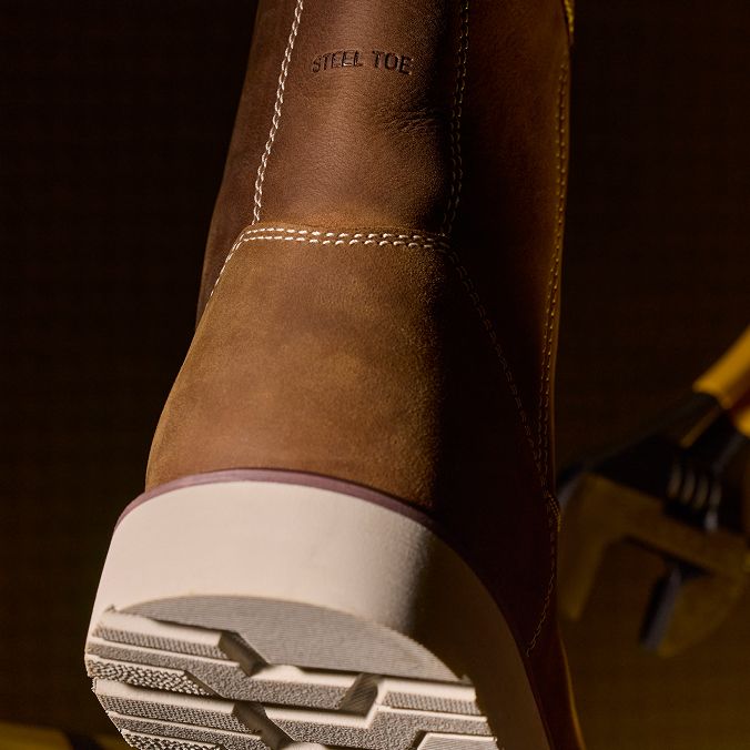 Close-up of shoe heel and sole.