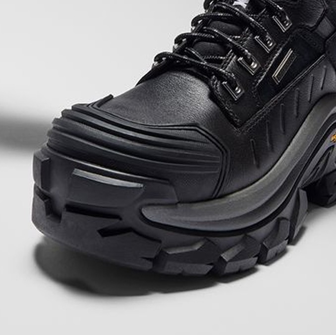 Close-up of shoe from the side.