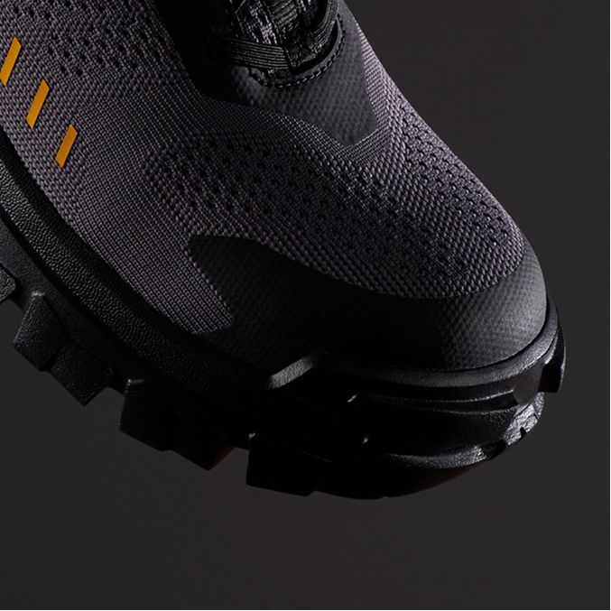 Close-up of shoe toe.