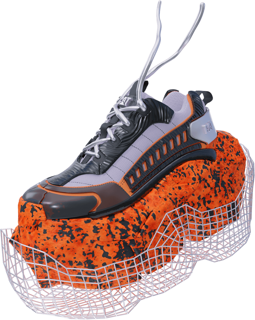 CAT Intruder Catalyst Orange & Gray VR Shoe