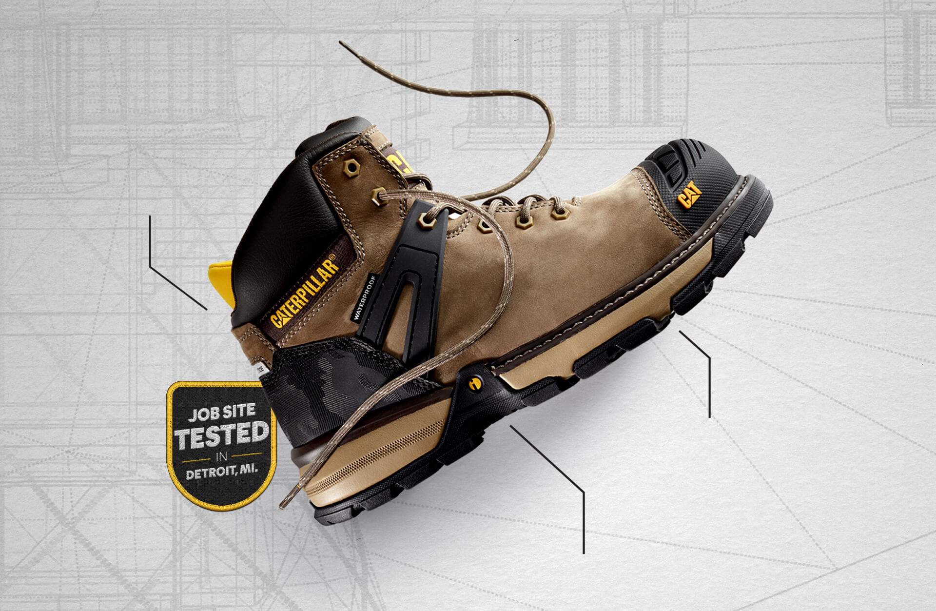 cat excavator superlite boots